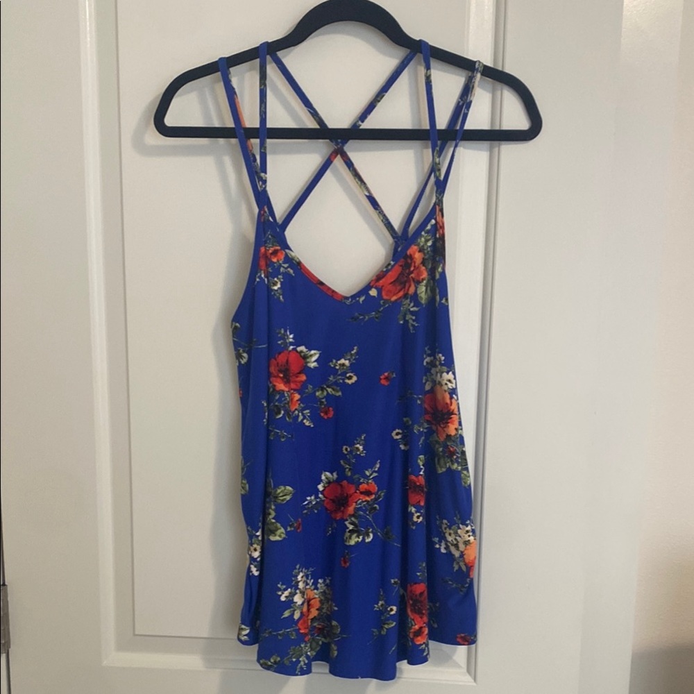 Papermoon Blue Asymmetrical Tank Top